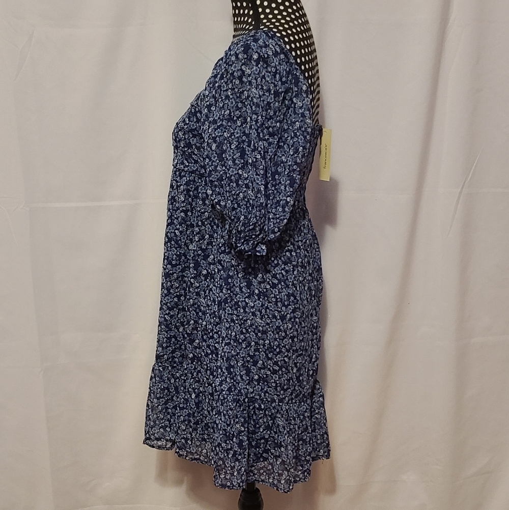 Francesca's Trixxi Blue Floral Dress - Picture 7 of 10